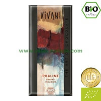 Chocolate con leche ecol�gico relleno de pralin� VIVANI